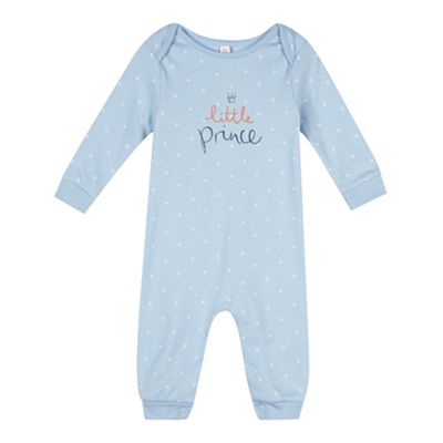 Babies light blue 'Little Prince' sleepsuit